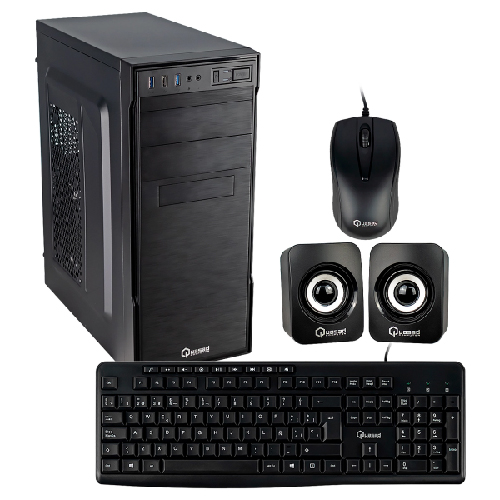 CASE QUASAD C3151 2USB3.0 USB2.0 24-4 PINES 2SATA 2USB3.0 1USB2.0 TECL. MOU. PAR. FP NEGRO