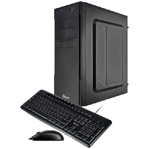CASE QUASAD C3151T 2USB3.2 USB2.0 24-4 PINES 2SATA TECL. MOU. PAR. FP-300W NEGRO - Imagen 4