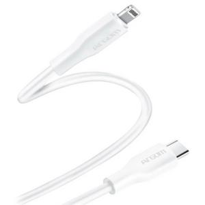 CABLE ARGOM SILICOM TYPE-C TO LIGHTNING 30W 1.8MTS DURA FLEX WHITE
