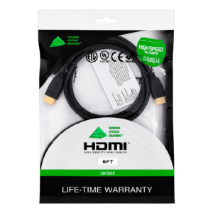 CABLE HDMI MALE to MALE HIGH SPEED GOLD PLATED CONECTORS 6FT-1.8M NEGRO