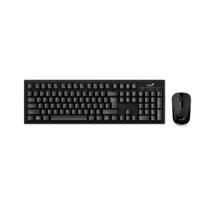 COMBO TECLADO Y MOUSE GENIUS KM-8101 WIRELESS NEGRO/RF 2.4 GHZ /INDICADOR DE BATERIA/ PILAS AA X2