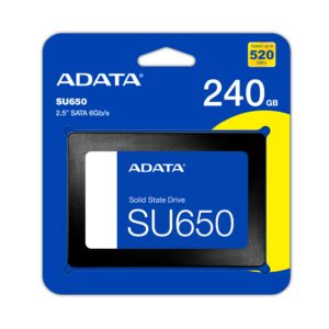 DISCO SSD ADATA 240GB SU650 2.5/SATA 6GB/S /3D NAND/LECTURA 520MB/S /ESCRITURA 450MB/S