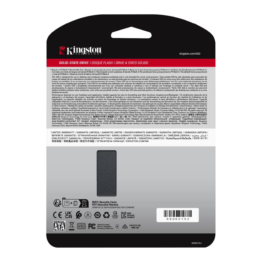 DISCO SSD KINGSTON 2.5 SATA A400 480GB TLC NAND STANDALONE DRIVE READ 500MB/S AND WRITE 450MB/S - Imagen 3