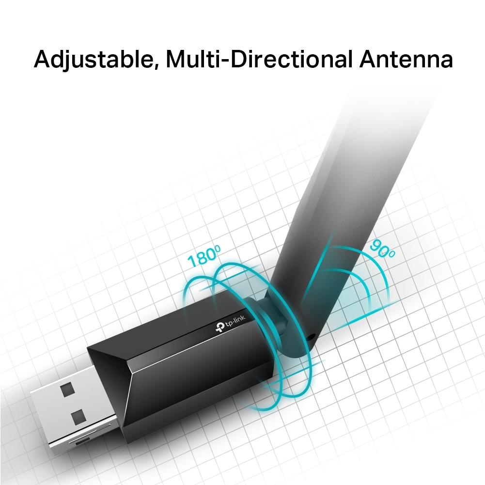 ADAPTADOR DE RED USB TP-LINK ARCHER T2U PLUS AC600 ALTA GANANCIA, DUAL BAND 433MBPS A 5GHZ/200MBPS - Imagen 3
