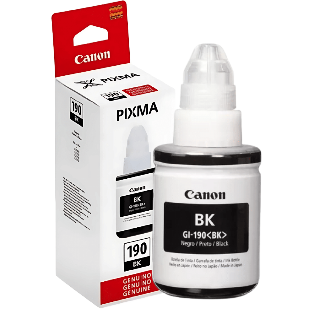 BOTELLA CANON GI190 NEGRO G1100/2100/3100 6000 PAG GI190BK