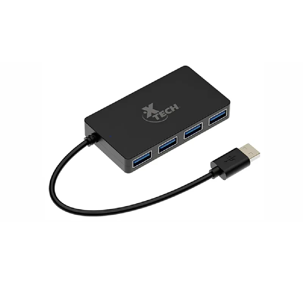 HUB USB XTECH 4 PUERTOS 3.0 - NEGRO