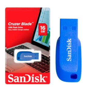 FLASH MEMORY SANDISK 16GB CRUZER BLADE USB-A 2.0 BLUE