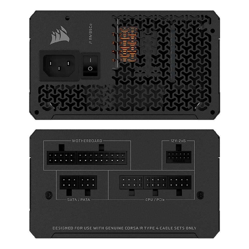 FUENTE DE PODER CORSAIR RM850E 850W FULLY MODULAR LOW-NOICE ATX3.1 PCIE5.1 GOLD - Imagen 3