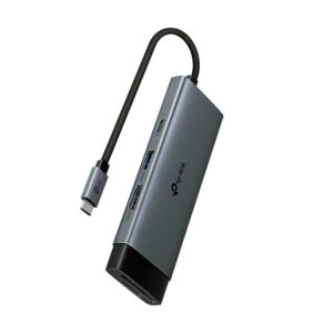 HUB TP-LINK USB TIPO-C 7 IN 1 CON PUERTO HDMI 4K 60HZ. SD MICROSD FAST CHARGE SILVER